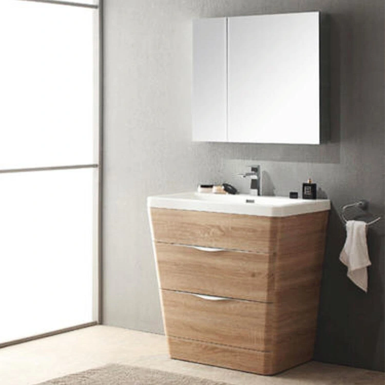 Modern Floor Mounted PVC Vanity with Medicine Cabinet Bathroom Vanity