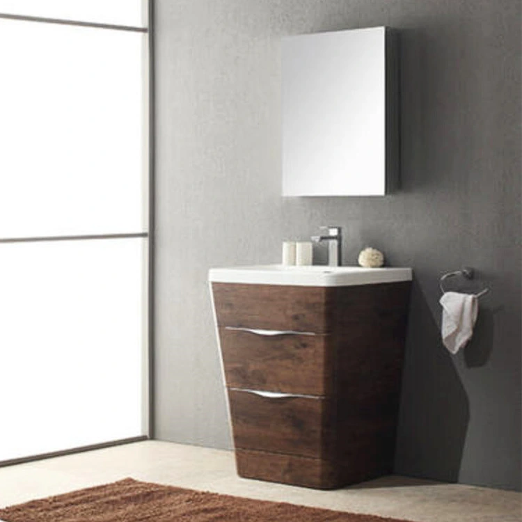 Modern Floor Mounted PVC Vanity with Medicine Cabinet Bathroom Vanity