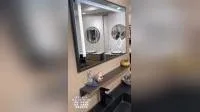 Specchio da bagno per hotel a parete certificato speciale irregolare a LED senza rame
