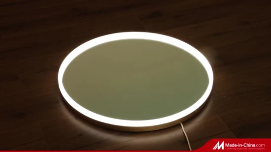 Ortonbath Frameless 60 80 90 100 cm Rotondo Trucco Smart Bagno Retroilluminazione Anti Nebbia Luce LED Specchio Specchio da parete Specchio da bagno LED